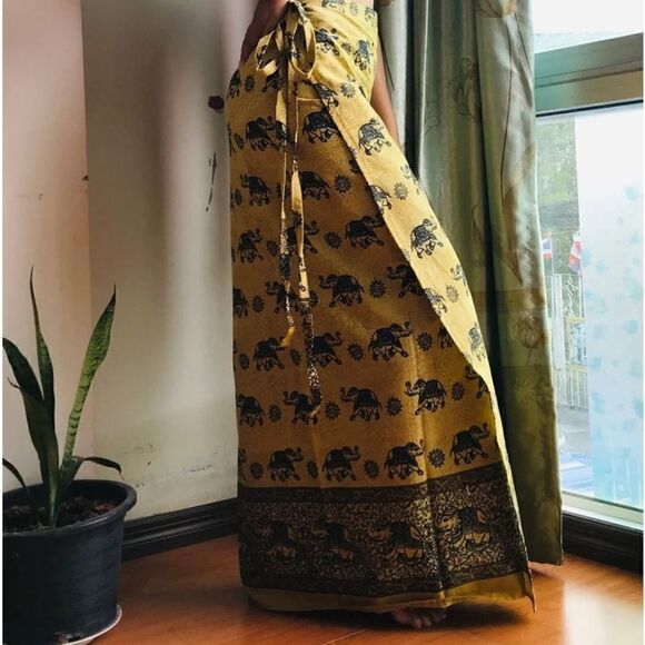 Good Things Women’s Wraparound Boho Straight Three-fold Maxi Skirt Size X-LARGE - Picture 13 of 16